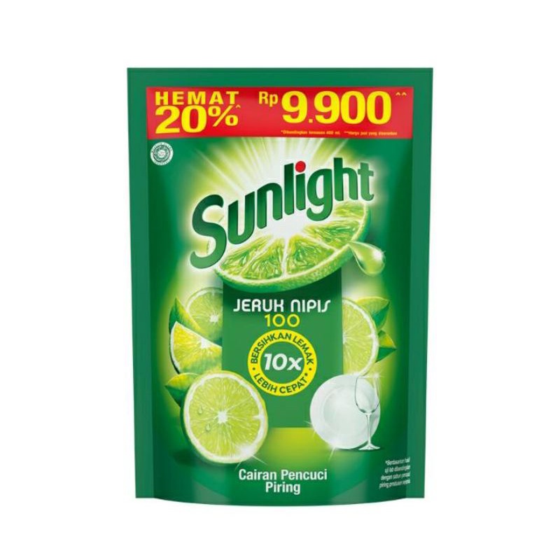 Sunlight Sabun Cuci Piring Jeruk Nipis 460/510 ml