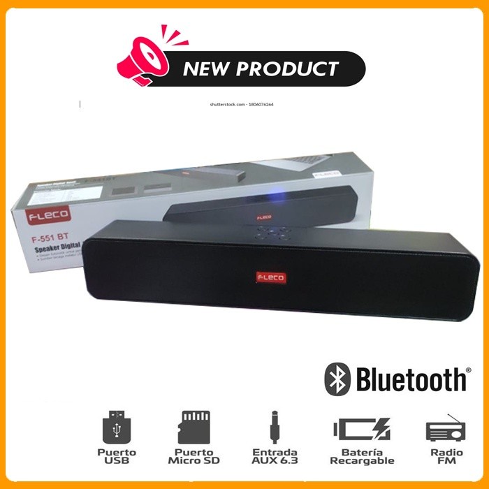 COD SPEAKER DIGITAL BLUETOOTH FLECO F-551BT SUPER BASS / SPEAKER KOMPUTER/LAPTOP/HP FLECO F-551BT