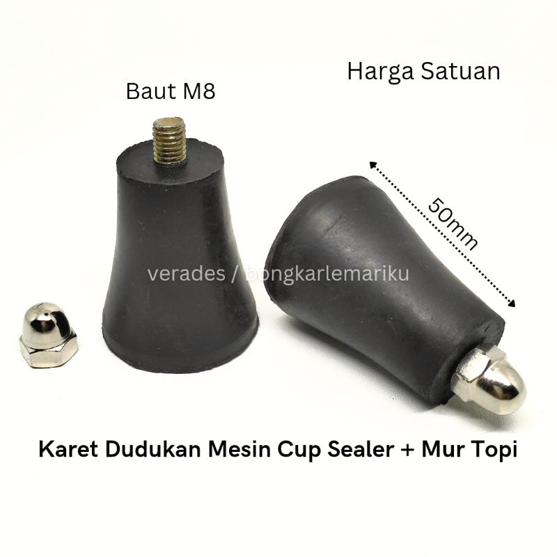 (HARGA SATUAN) Karet Dudukan Mesin Cup Sealer / Spare Part Kaki Mesin Press Gelas