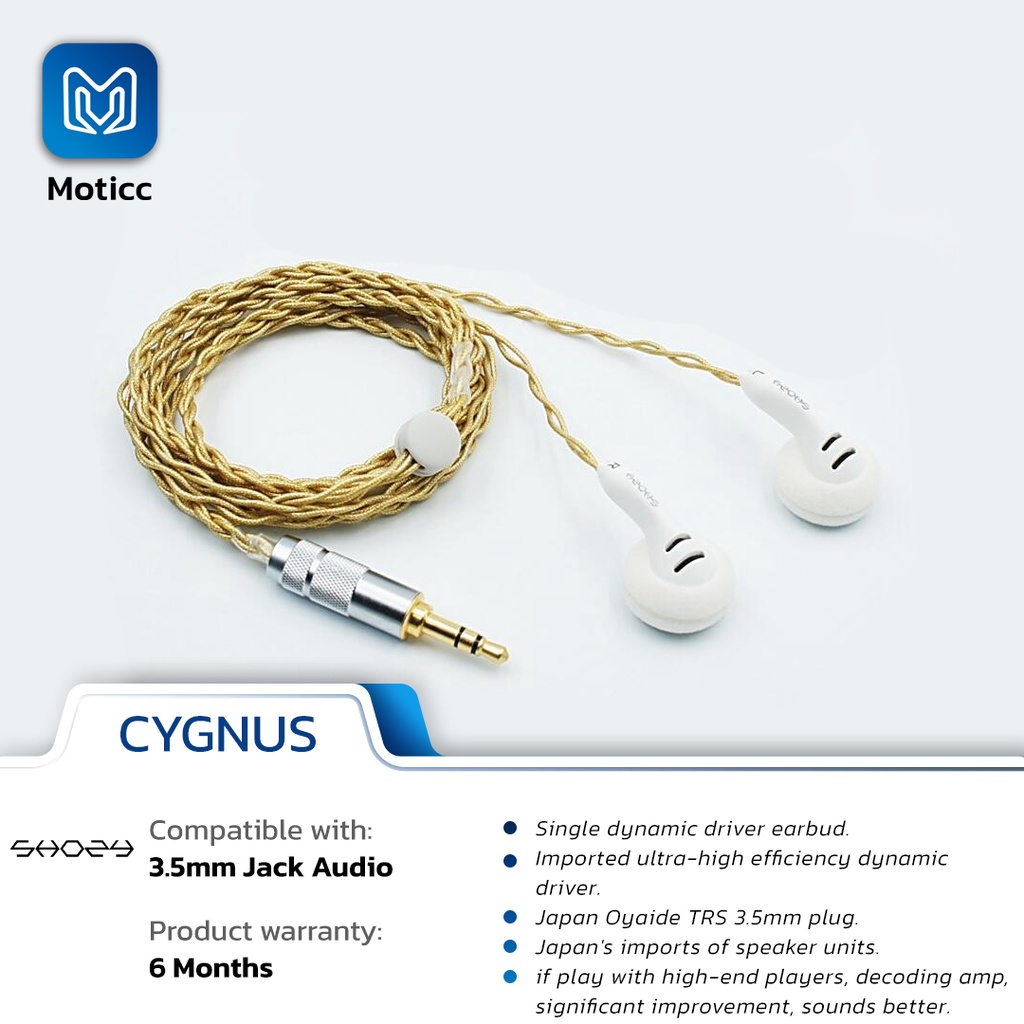 SHOZY Cygnus High Sensitivity Low Resistance HiFi Audiophile Open Earbuds Earphone