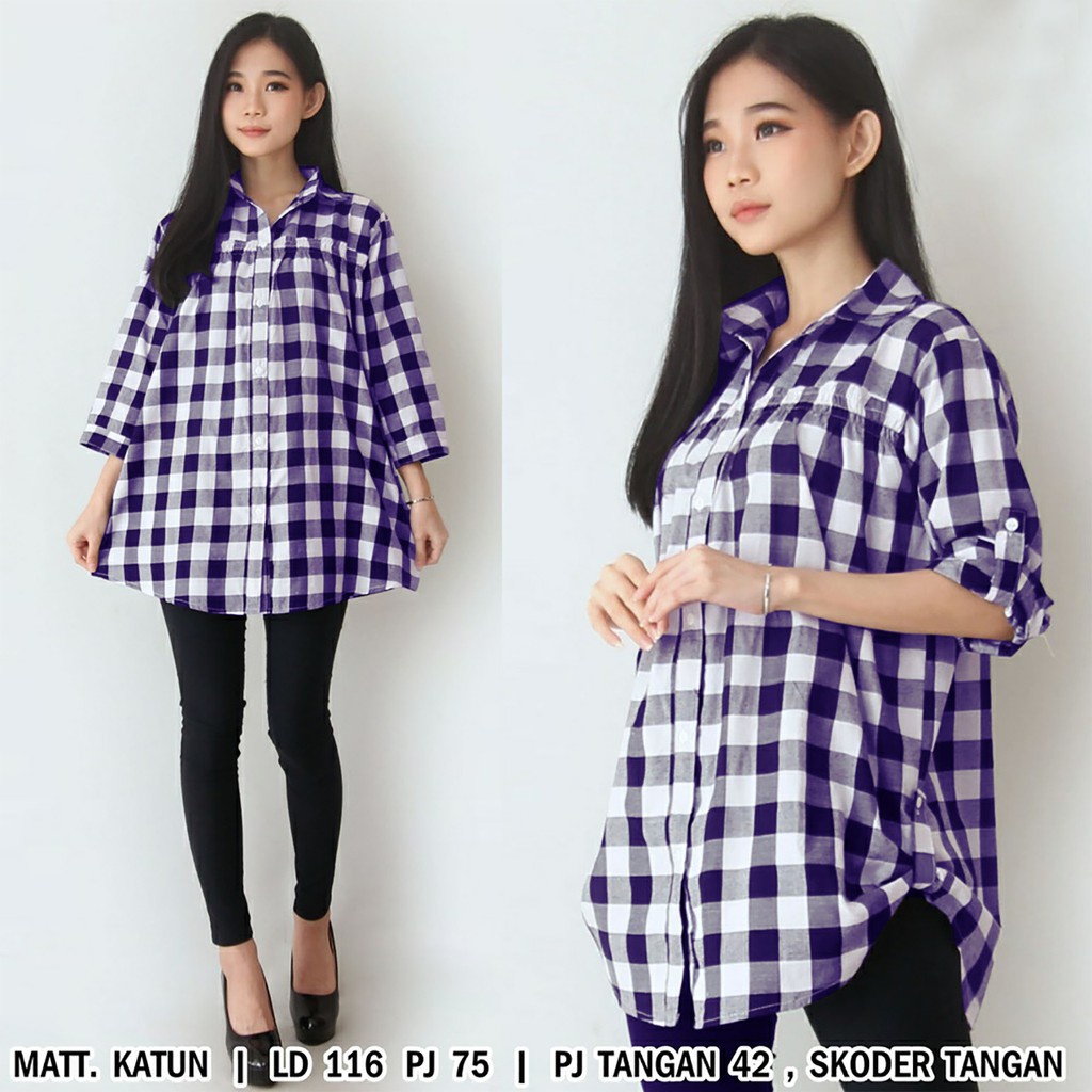 WSE390 - Kemeja Jumbo Square Oversize XXXL Kemeja Jumbo Kemeja Wanita 3XL PREMIUM QUALITY