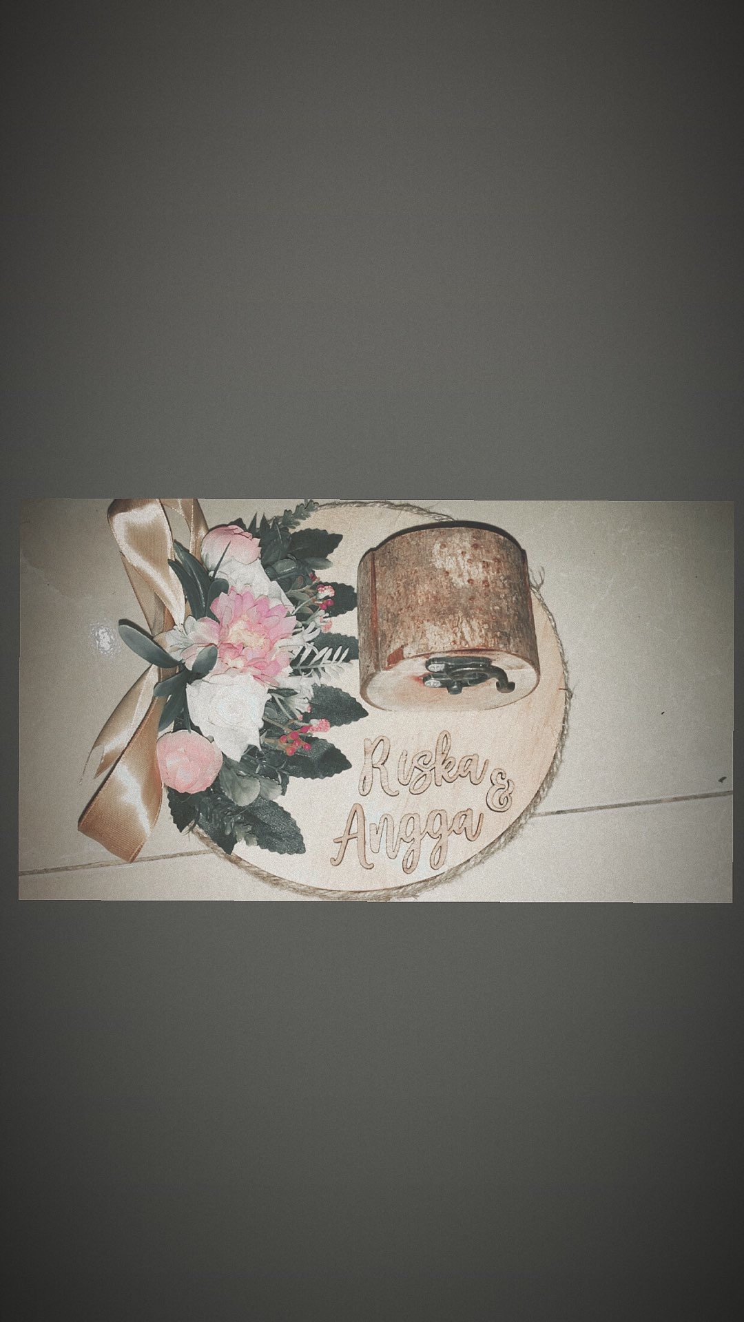 Ring Bearer Kayu - Kotak Cincin Rustic