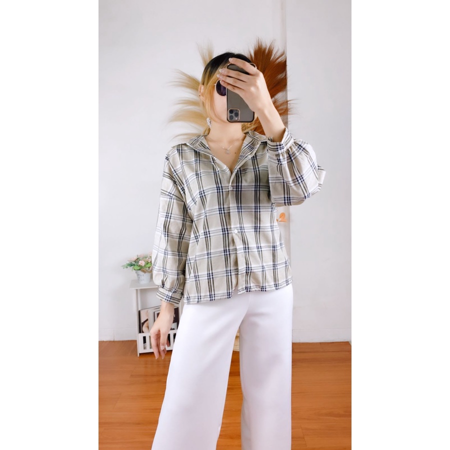 RX Fashion - Kemeja Oversize Oslin Anggita / Kemeja Osaka -BN-ANGGITA-CREAM