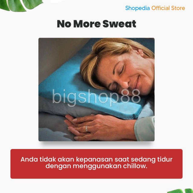 bigshop88 - Chillow Bantal Dingin Gel Solusi Tidur Nyenyak Cool Pillow