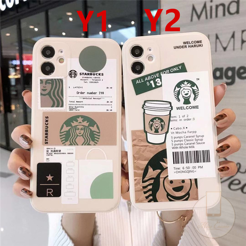 STARBUCKS Soft Case Bahan Tpu Desain Starbuck Untuk Oppo A57 A76 Reno 7 A15 A74 A16 A95 A54 Reno 6 5F A94 Reno 4F 4 A12 A92 A52 A72 A3s A7 A12e A5s A31 2020 A1K 415 Case Pelindung Earphone Bluetooth Airpod