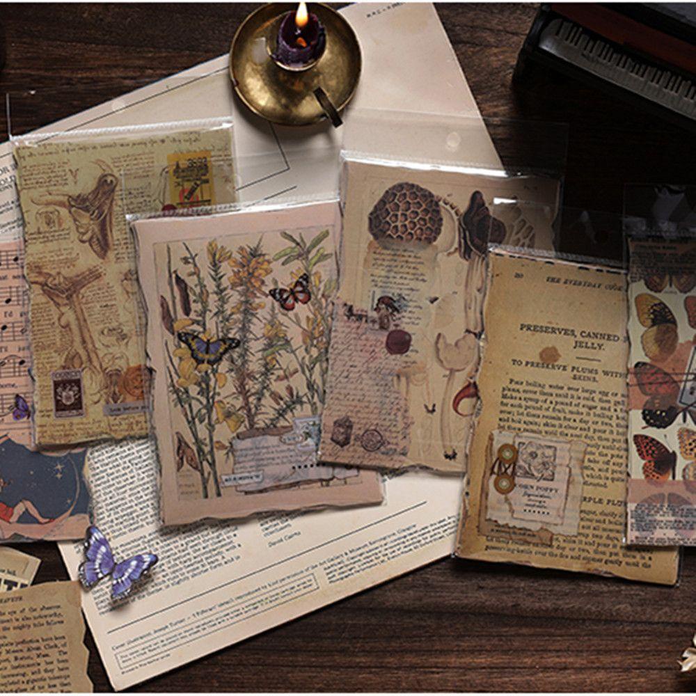 R-flower 25pcs Retro Kertas Stiker Kantor Perlengkapan Sekolah Memo Pads Notes Diary Dekorasi Album Scrapbooking Hias
