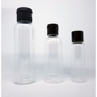 Botol PET Flip Top Bening Tutup Hitam Kosong Ukuran 30 ml Botol PET Flip Top Bening Tutup Hitam Kosong Ukuran 30 ml