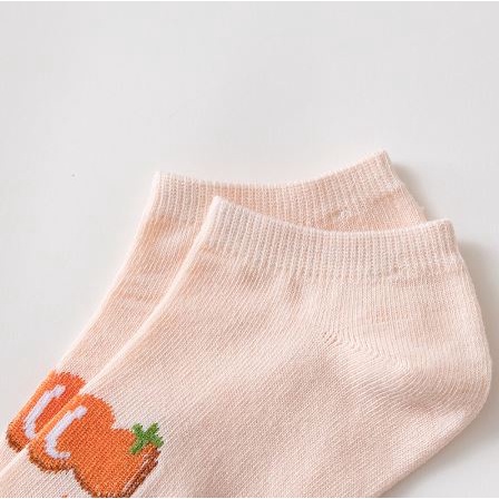 DF KK204 Kaos Kaki Wanita Motif Buah Strawberry Orange Kaos Kaki Pendek Fashion Korean