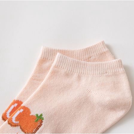 RSB KK204 Kaos Kaki Wanita Motif Buah Strawberry Orange Kaos Kaki Pendek Fashion Korean