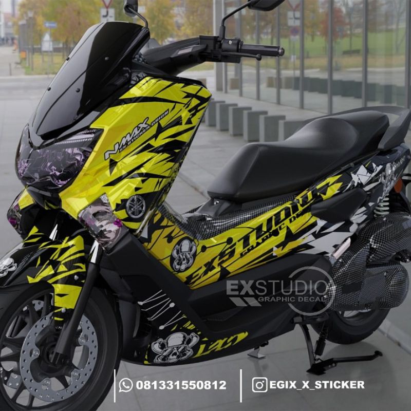 decal nmax kuning