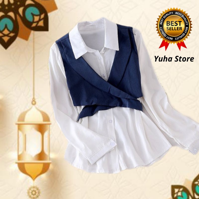 Atasan Muslim Wanita  Terlaris Baju hari raya kekinian Davina Top Deandra