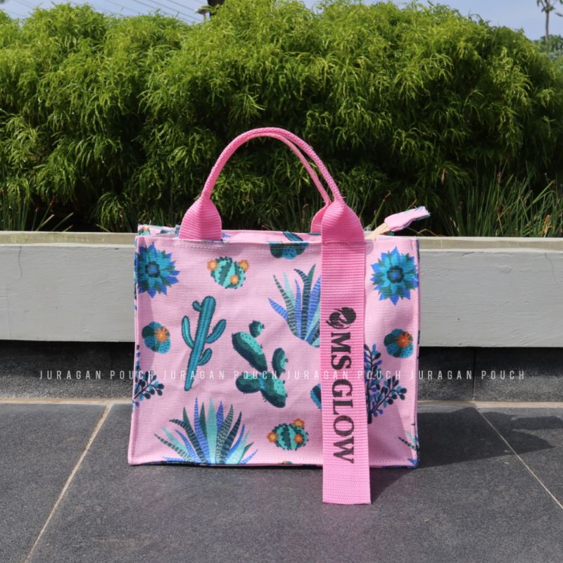 tas ms glow / pouch ms glow / pouch skincare / tas skincare / tas kanvas /tas drw skincare