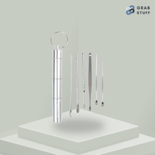 [6PCS] Set Pembersih Telinga Korek Kuping Ear Spoon Too / Alat Korek Kuping Stainless Steel Awet Anti Karat Tahan Lama Murah Original / Korek Telinga Dewasa Bahan Stainless Alat Pembersih Kotoran Telinga / Set Korek Kuping Aman Pembersih Telinga Murah