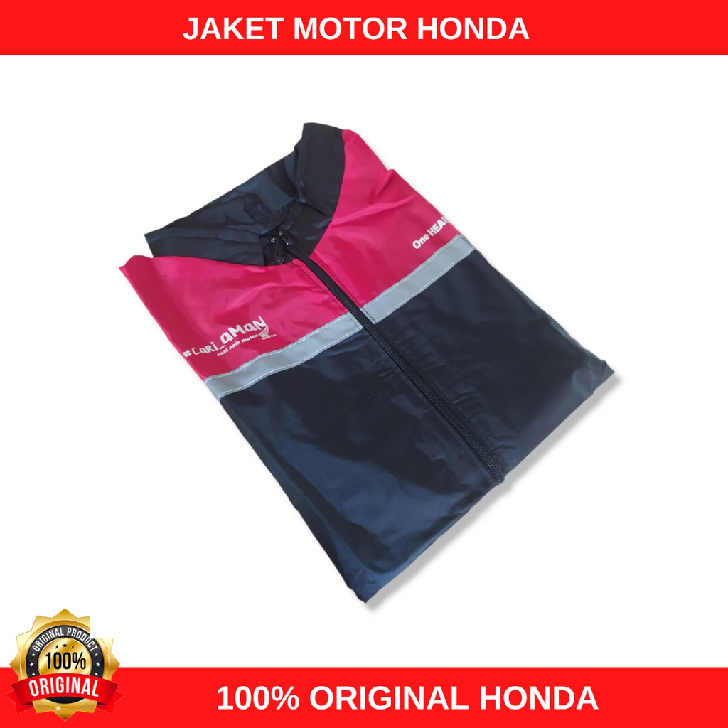 Jaket Honda Original Motor Vario Beat ADV Scoopy PCX Parasut Cari Aman Jaket Dealer Honda AHM Asli