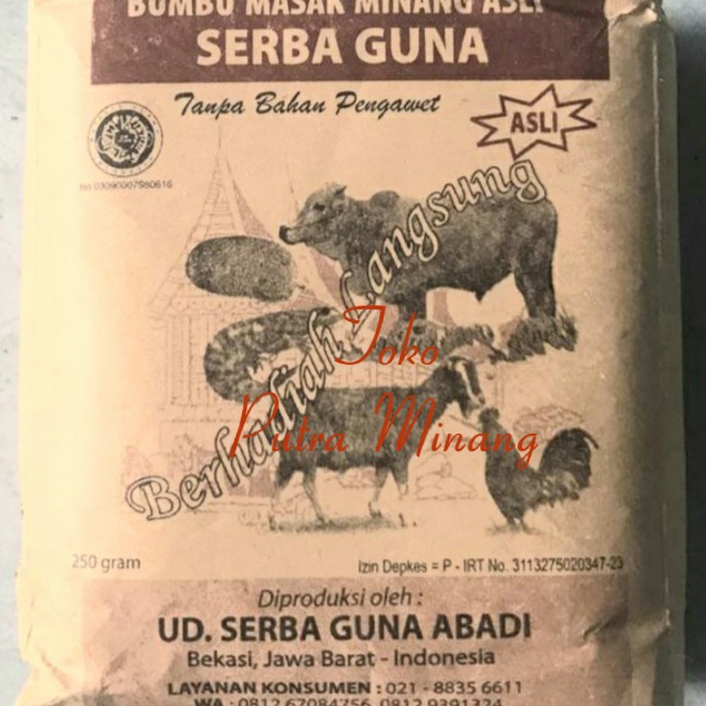 

Fe01Gg Bumbu Masak Minang Asli Serba Guna 250 Gram F30E1F111