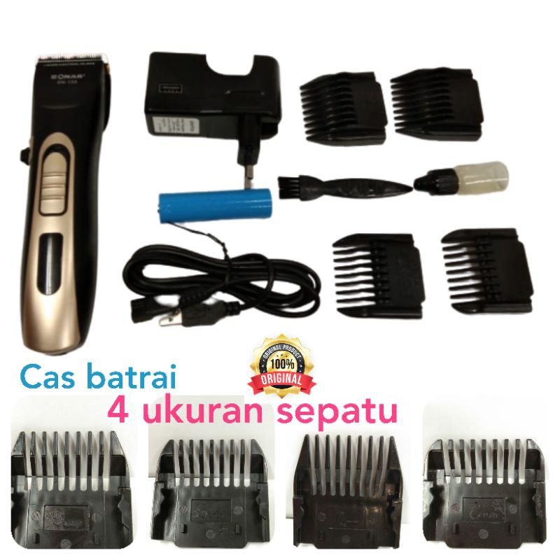 Alat Mesin Cukur Pangkas Rambut Sonar Sn 133 Hair Cliper Recharger untuk Potong Rambut Pria Dewasa dan Anak