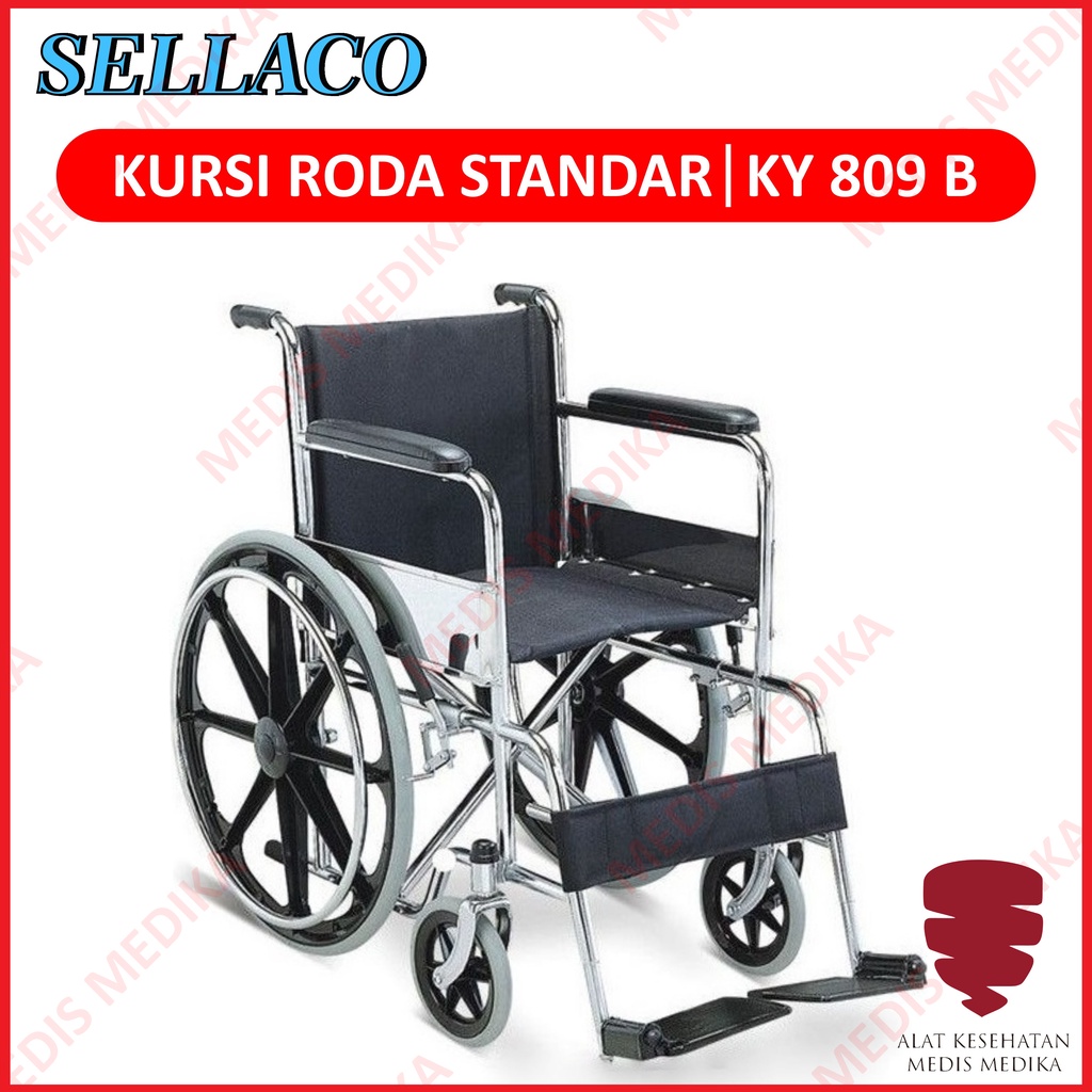 Kursi Roda Velg Racing Sella KY809B Standard Rumah Sakit KY 809 B