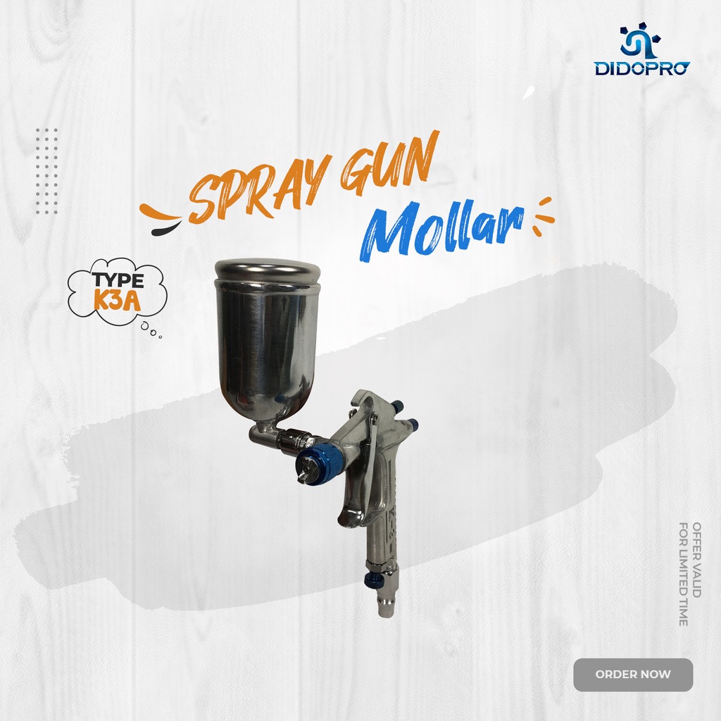 Spray Gun Semprotan Cat Tabung Atas 200ml 200 ml - MOLLAR K3A K3