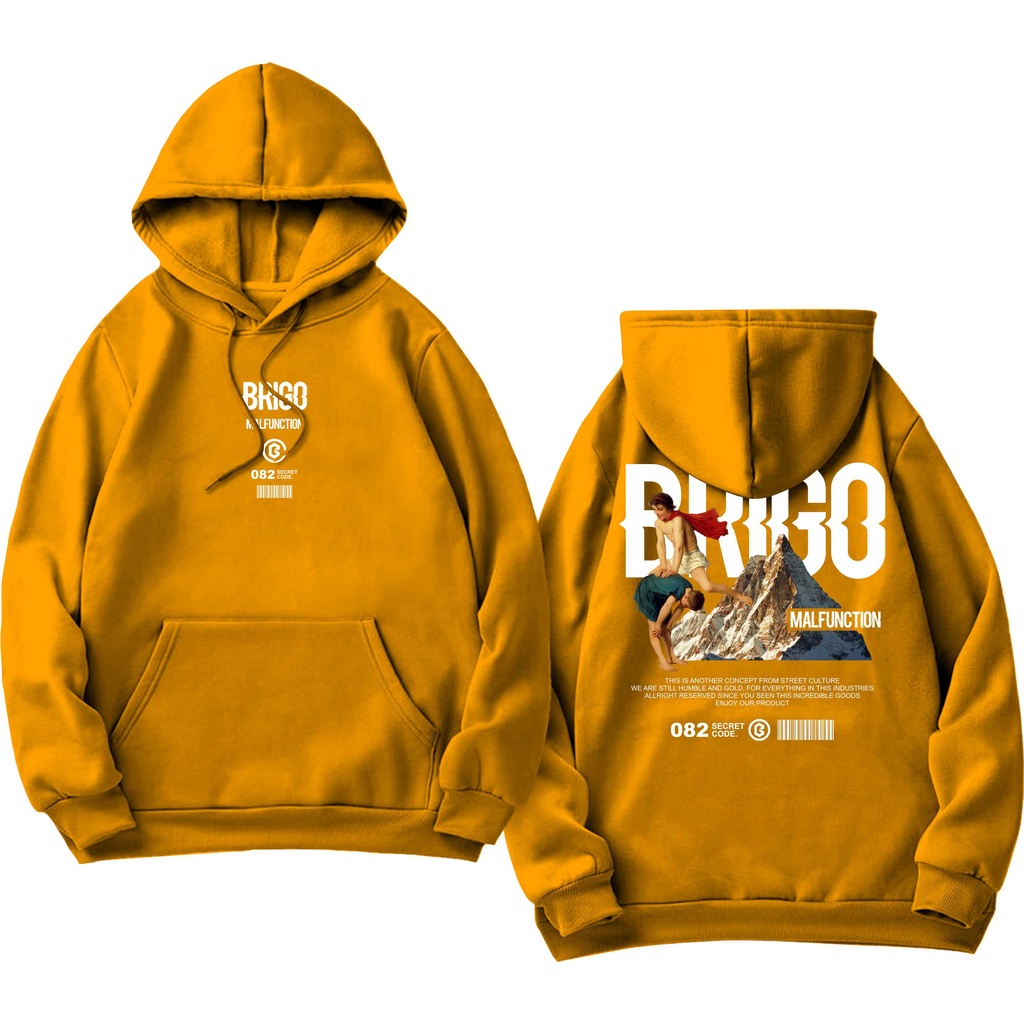 Sweater Hoodie BRIGO malfunction Sablon DTF Fleece Cotton II BRIGO Jumper Hoodie malfunction II M-XXL (Pria &amp; Wanita) Free stiker&amp;Gantungan Kunci