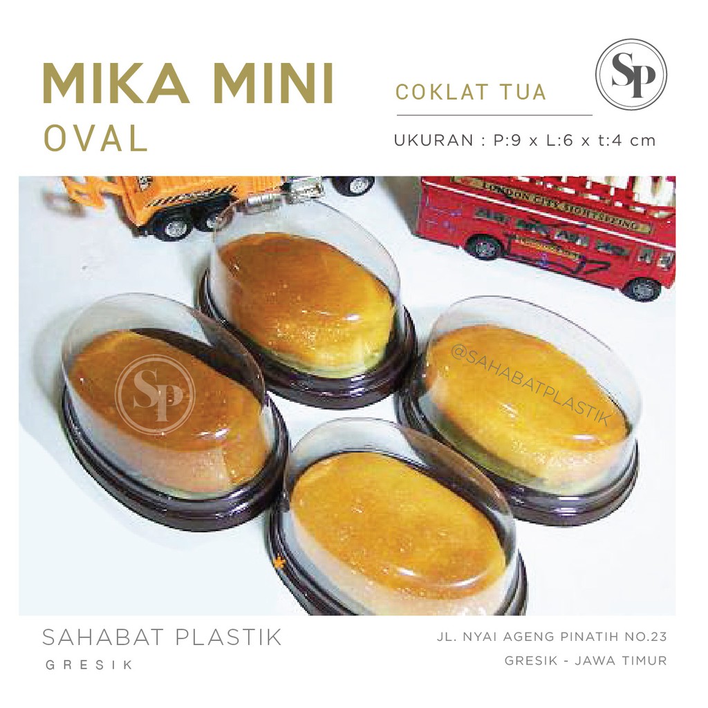 25PCS MIKA OVAL MINI/ MIKA COKLAT OVAL/ MIKA CHESSE CAKE/ MIKA PUDDING