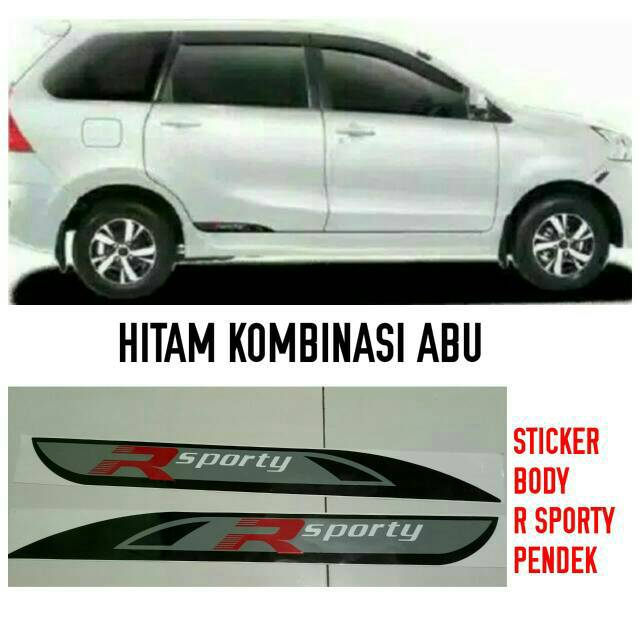 Stiker Body Mobil Great Xenia R Sporty Hitam Kombinasi