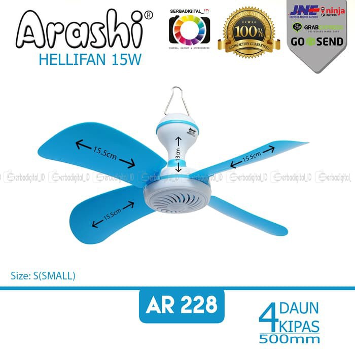 Ceiling Fan HeliFan Kipas Gantung Arashi Helifan 15W