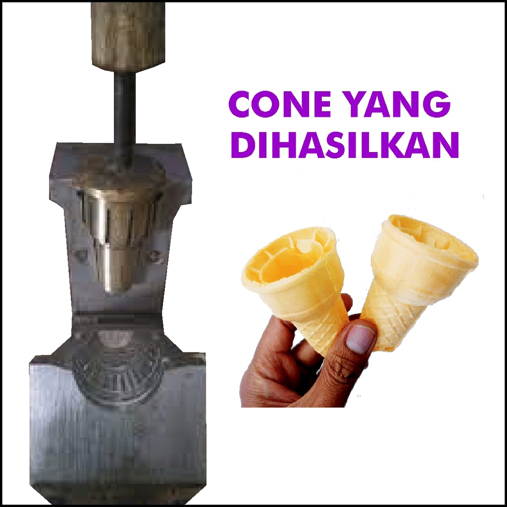 Mesin Cetak Manual Cone Ice Cream Mc D Diameter Cone 5,5 cm Mesin Corong Es Krim Kondisi Second 85% 