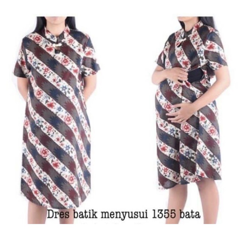 Dress batik menyusui 1355 Bata