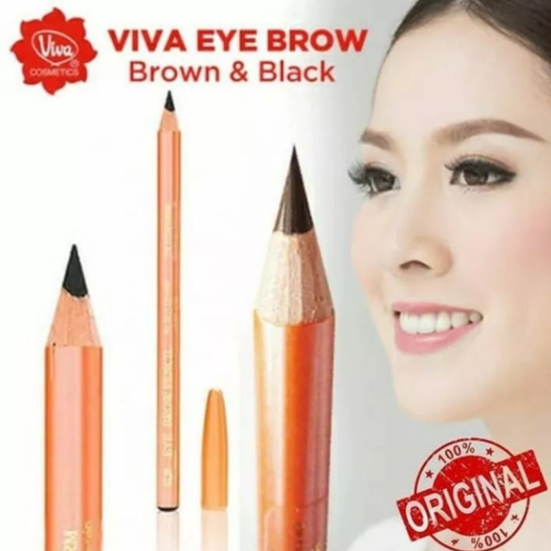 Pensil Alis Viva Warna Coklat Original 100%