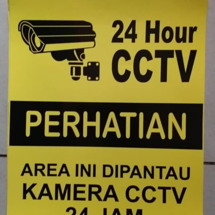 

sign stiker 24 HOUR area ini dipantau kamera cctv - Kuning, 10x15