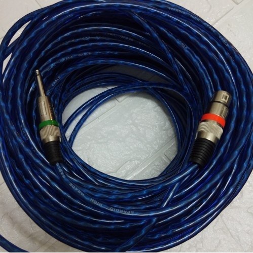 Kabel Mic Canare Cable Microphone Audio Low Noise 15 Meter Jack Xlr Canon to Akai 6.5mm Kualitas Bagus Lentur