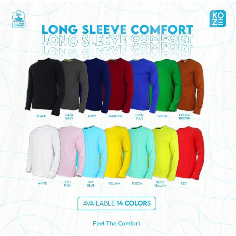 KAOS POLOS LENGAN PANJANG | KAOS KOZE