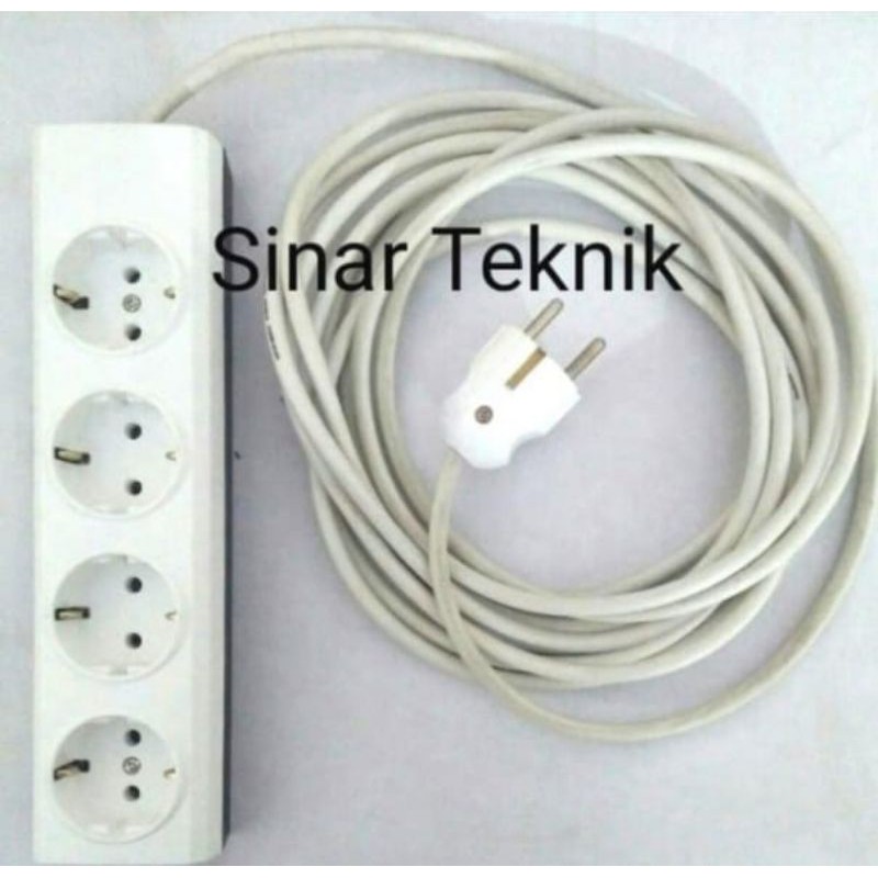 Stopkontak 4 Lubang Broco/Kabel 3 Meter Eterna/Steker Broco