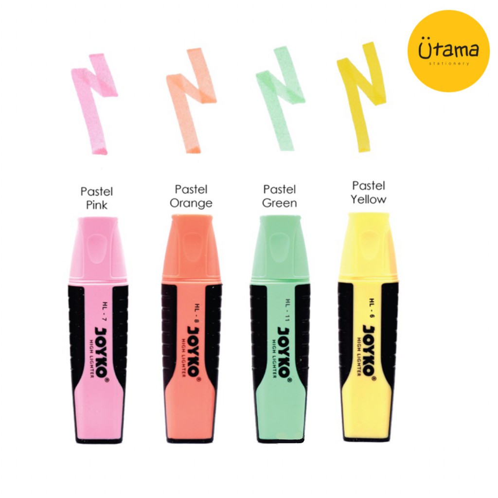 

Highlighter Joyko HL Pastel (Grosir 10pcs @3.750)/Penanda Berwarna/Hi-Lighter