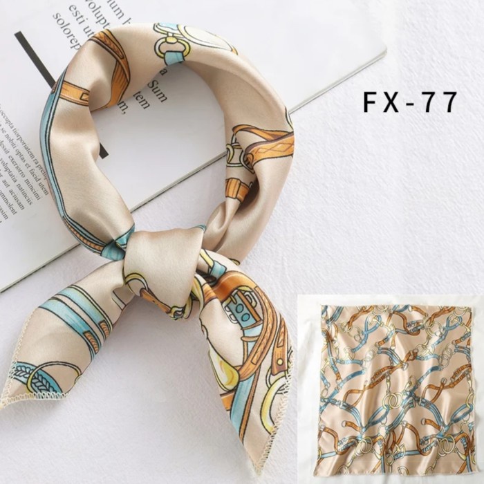 Syal/Scarf leher Pramugari Bandana Elegant 50x50cm
