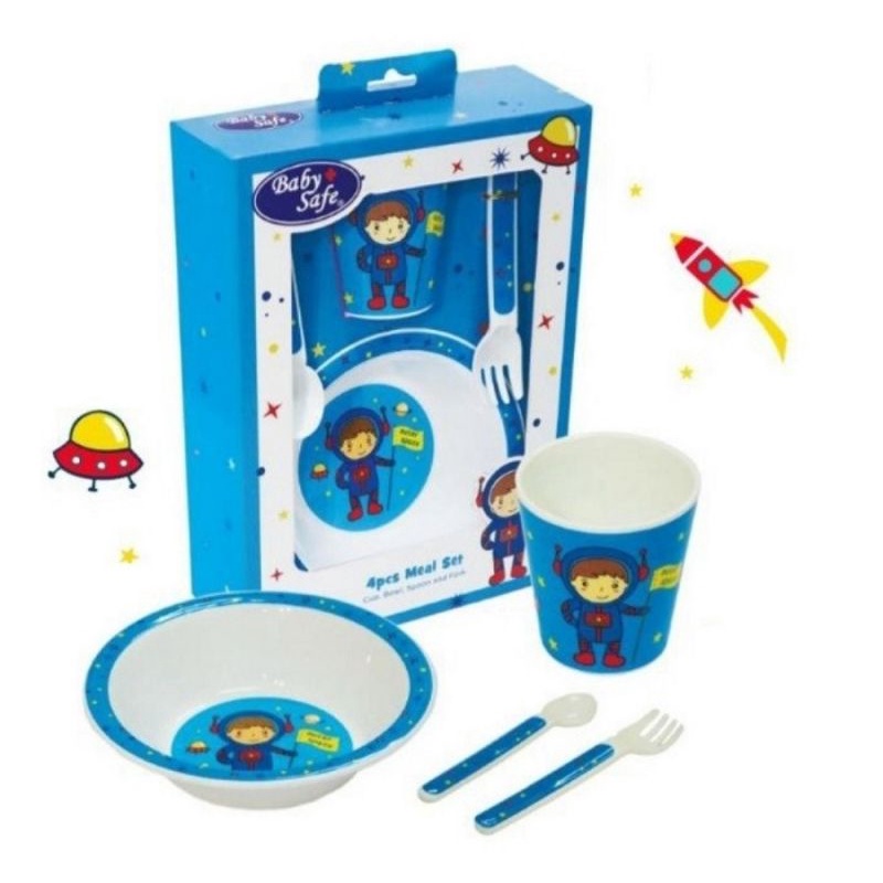 Baby Safe 4pcs Meal Set/Set Alat Makan Bayi Anak Baby Safe