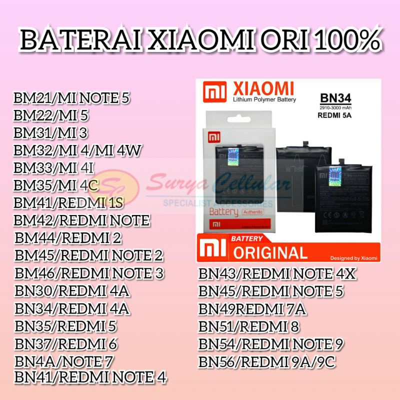 Baterai Baterry Batre Xiaomi Redmi Note 8 Original 100%