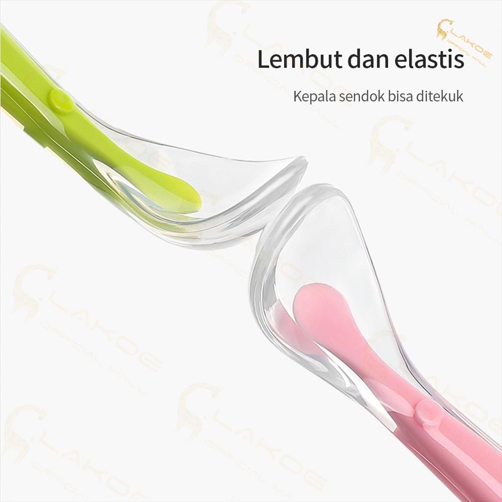 Sendok Silicone with Case / Sendok makan bayi silicone / baby spoon