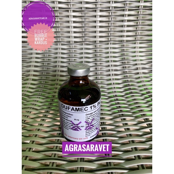 DUFAMEC 1% injeksi 50 ml - obat cacing kutu gudig scabies AMPUH SEPERTI INTERMECTIN INJECT