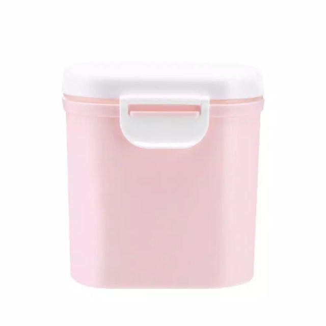 WJ906 Tempat Susu Kotak Penyimpanan Susu Bubuk Bayi Portable Sealed Ukuran Besar-Pink Besar