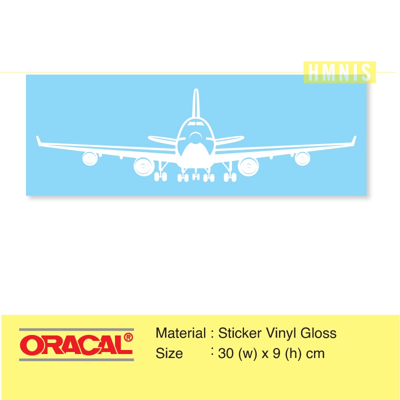 Sticker Pesawat Boeing 747 Big Size, Cutting Sticker Boeing 747, Sticker Airlines