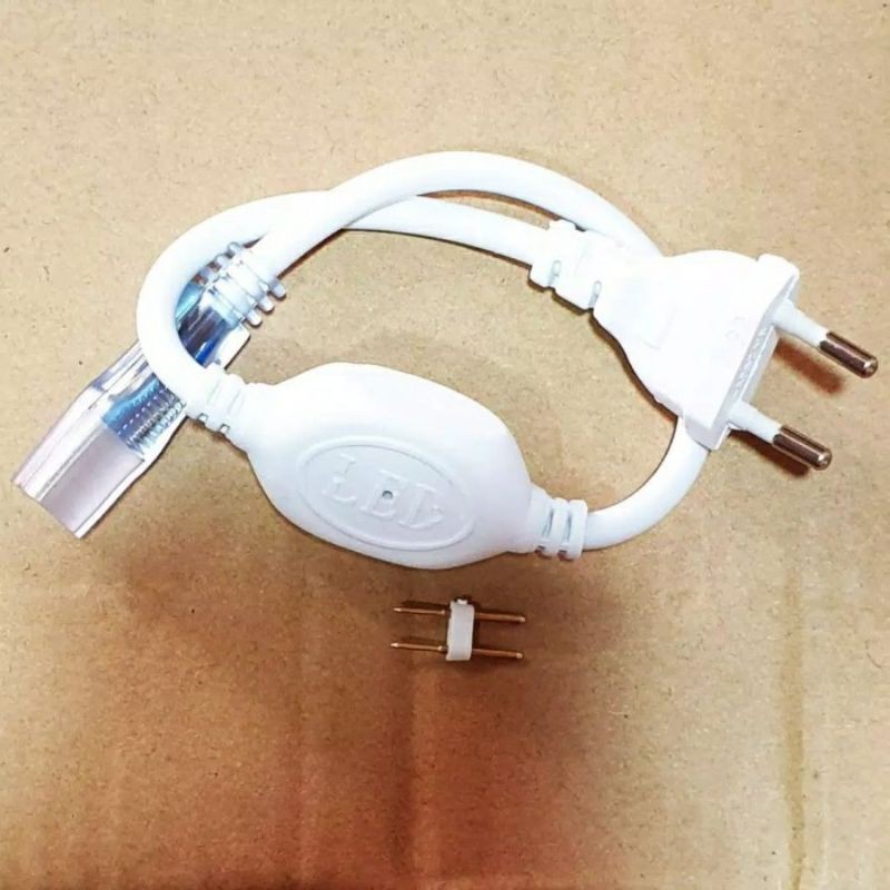 Socket adaptor LED STRIP 220V / Kabel colokan LED strip meteran