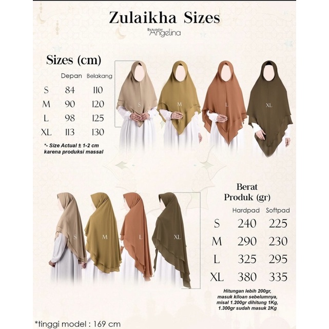 Zulaikha khimar Atelier Angelina Dusty Pink M