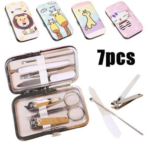 Nail Art Set Perlengkapan Manicure Pedicure 7 Pcs Gunting Kuku/ korek telinga/ pengasah kuku