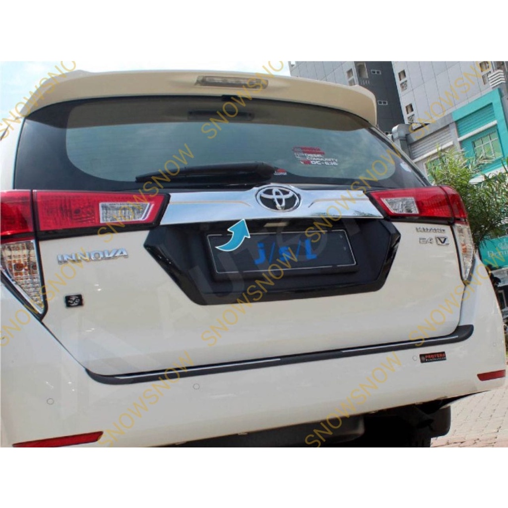 Trunk Lid Toyota Innova 2021 2022 List Bagasi Full Chrome Hitam