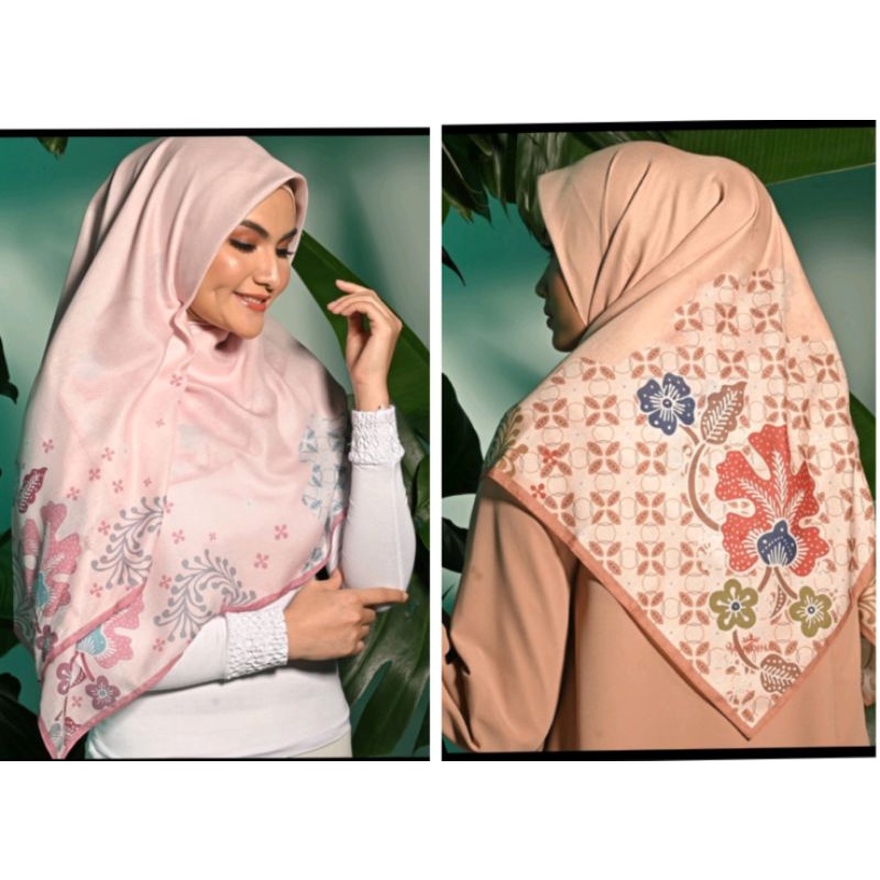 Mandjha Khusus Box Ivan Gunawan Ready 2 Warna Motif Hijab Trisha Pink & Trisha Cream