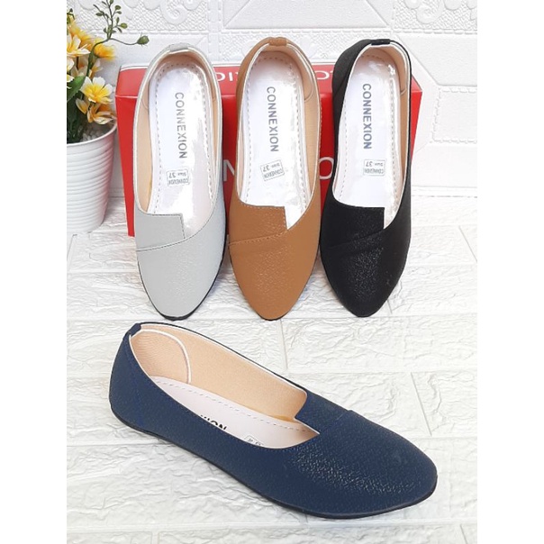 SEPATU FLAT FLATSHOES CONNEXION MODEL BC04 ELEGAN