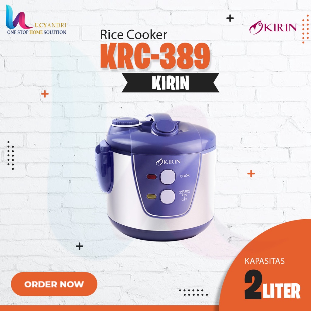 Kirin Krc 389 Ss Rice Cooker Kapasitas 2 Liter / Krc389 Ss / Krc 389Ss