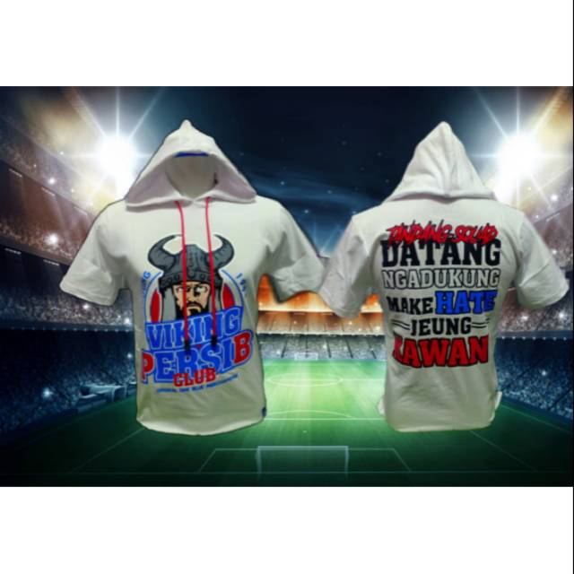 Kaos putih hoodie viking Persib pria wanita