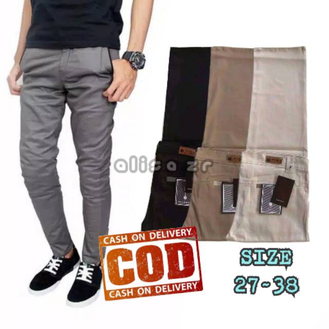 Termurah Celana Chinos bahan katun Stretch celana pria terlaris